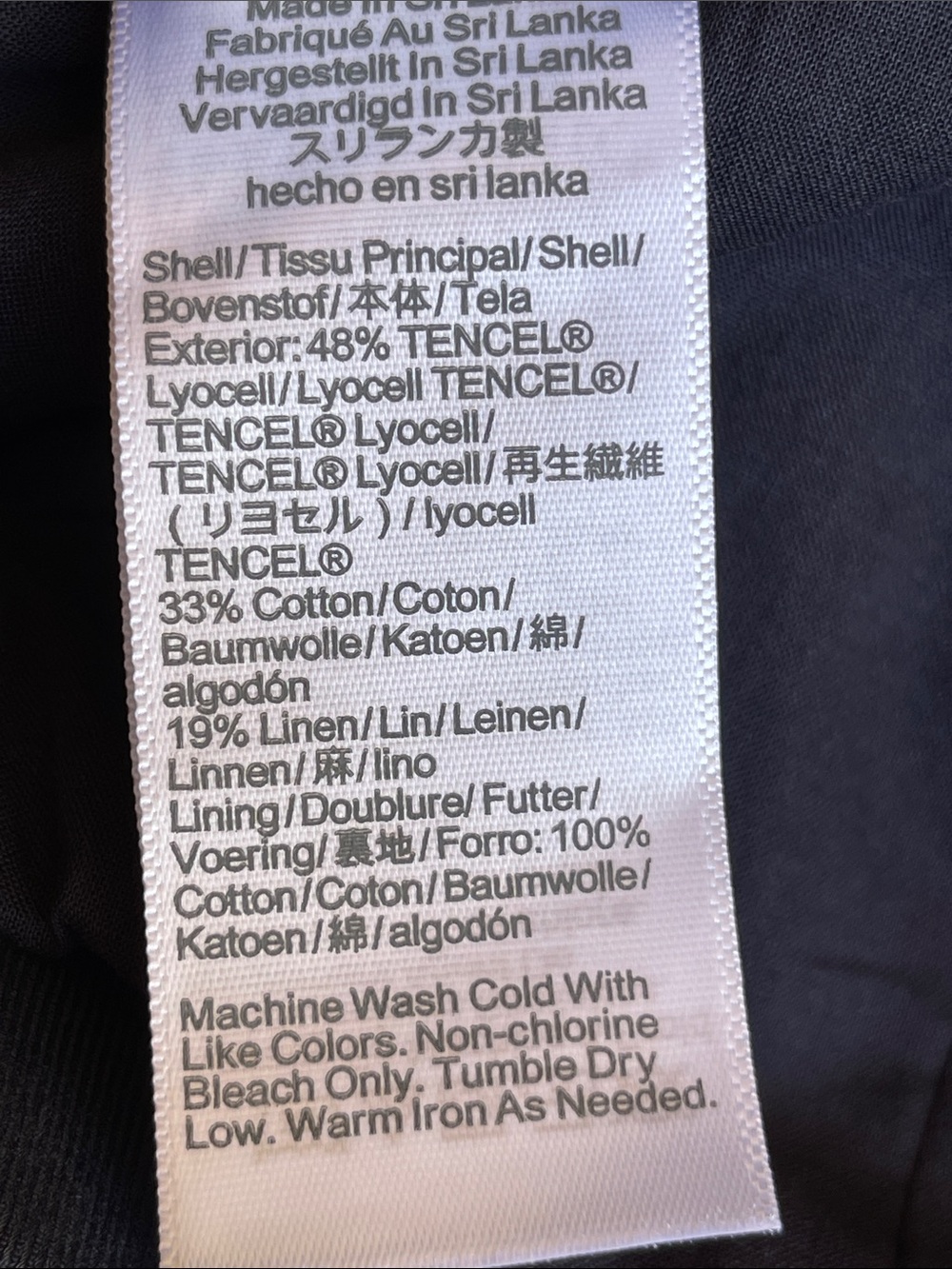 Madewell Crewneck Cutaway Vest in Drapey Twill Midnight Navy Size 6 - Picture 11 of 11